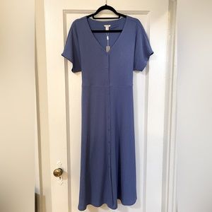 Nordstrom Spense Midi Blue Dress L NWT